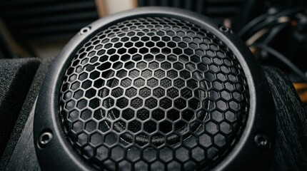 Detailed view of an audiophile speaker tweeter driver
