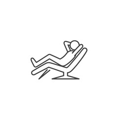 Obraz premium Person relaxing in a chair enjoying leisure time and comfort.