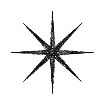Sketch octagram star shape design
