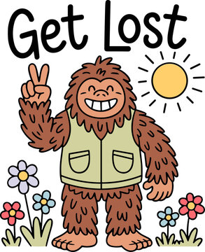 Get Lost Bigfoot svg,