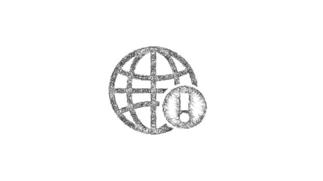 Sketch network issue icon animation - smooth progressive reveal