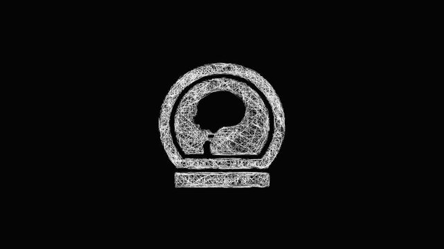 Sketch medical scan icon animation - smooth progressive reveal