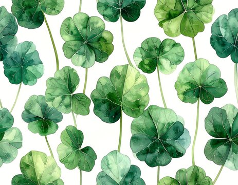Green Leaves Isolated on White Background.