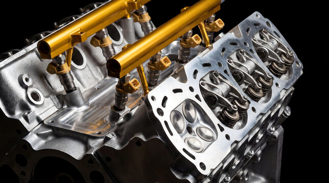 High performance racing engine with fuel injectors