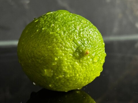 lime on a black background