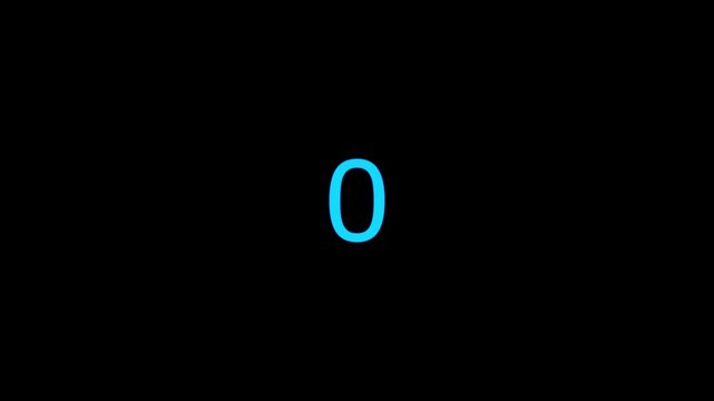 Countdown timer from 5 to 0 seconds real time. Modern flat design of countdown animation isolated on transparent background with alpha channel 10 Seconds Digital Countdown Timer Animation