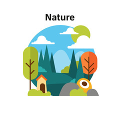 Naklejka premium A simple graphic illustration of a tree on a white background, conveying growth and nature.
