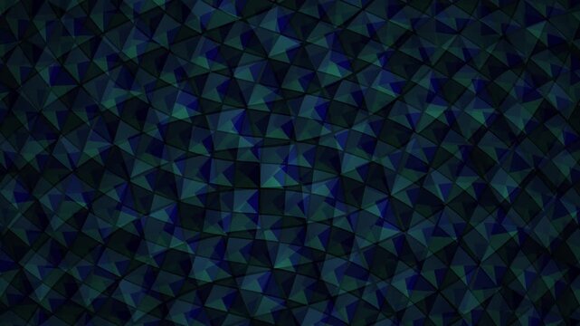 Abstract dark blue and green geometric pattern background with small squares