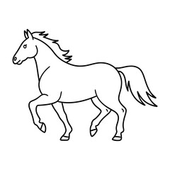 Fototapeta premium Vector of a horse in motion capturing its dynamic stance