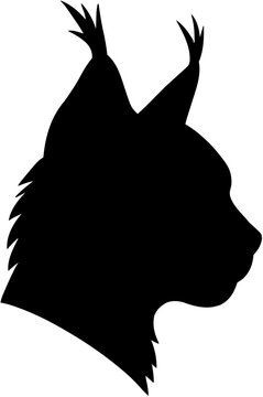 Lynx Head Portrait Silhouette &ndash; Flat Vector Plotter Cut File