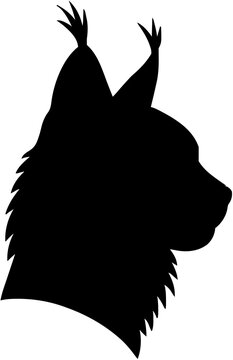 Lynx Head Portrait Silhouette &ndash; Flat Vector Plotter Cut File