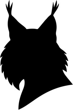 Lynx Head Portrait Silhouette &ndash; Flat Vector Plotter Cut File