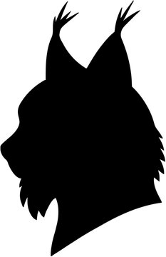 Lynx Head Portrait Silhouette &ndash; Flat Vector Plotter Cut File