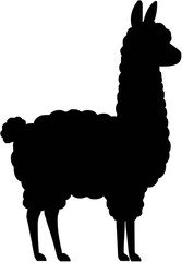 Naklejka premium Alpaca Silhouette – Flat Vector Plotter Cut File