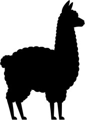 Naklejka premium Alpaca Silhouette – Flat Vector Plotter Cut File