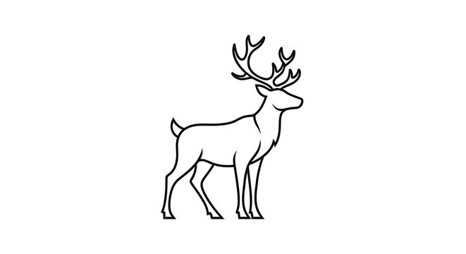 Deer, Reindeer, Antlered Mammal, Wildlife Icon