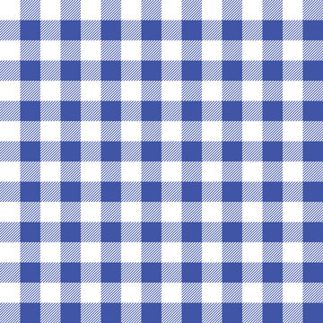 Blue gingham fabric pattern with classic checkered design. Clean textile background for minimal and modern projects. Versatile backdrop ideal for template, branding, or presentation use.