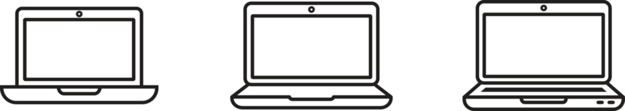 Laptop icon, laptop symbol, laptop outline, laptop vector, laptop vector icon.