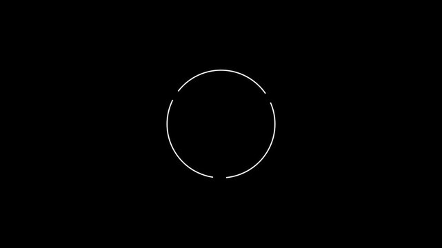 Animation of a loading spinning load wheel.Loading circle animation 4k video
