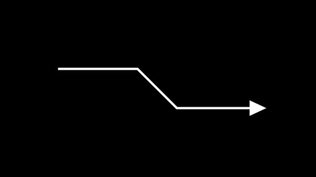 Abstract arrow business graph icon animation.4k video