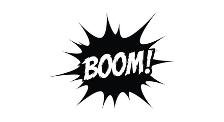 Comic book explosion with bold text a striking silhouette © SAKINA
