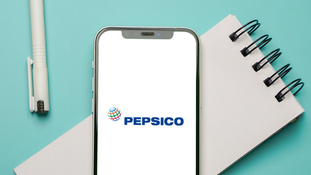 PepsiCo logo displayed on a smartphone screen &ndash; Delhi, India &ndash; June 04, 2025