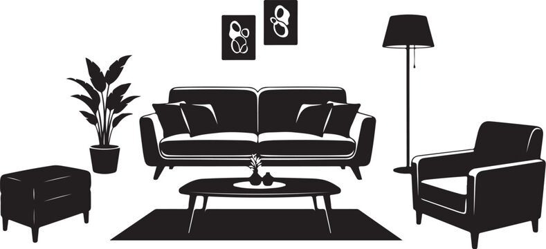 Black and white living room furniture sofa couch