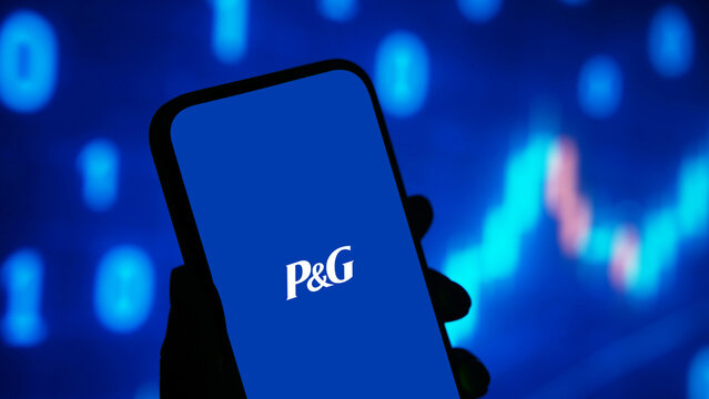 Procter & Gamble P&G logo displayed on a smartphone screen &ndash; Delhi, India &ndash; June 04, 2025