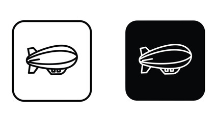 Contrasting zeppelin icons on different background colors © JahidulStockk