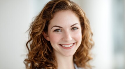 Fototapeta premium professional headshot white background with blured businessbackground and natural sunlight