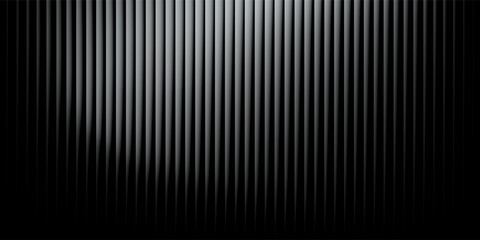Obraz premium Vertical ribbed glass background, black and white colors, ideal for modern digital design.