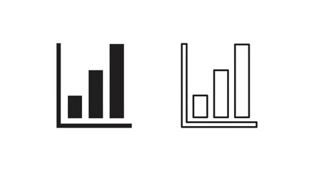 Obraz premium Bar Chart Icons Vector
