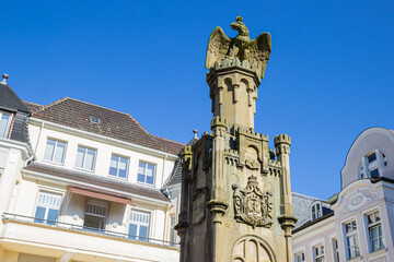 Prussian Monument on the central market square of Moers, Germany © venemama