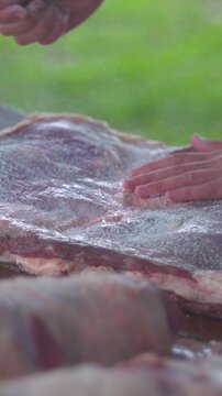 salando carne asado argentino