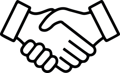 Obraz premium handshake icon outline vector illustration