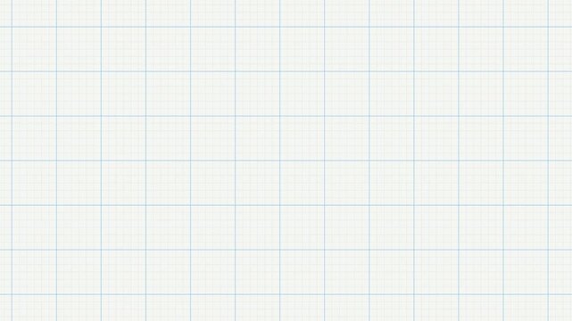 Blue Square Grid On Warm White Paper Background Loop Animation Moving horizontally. clean notebook or graph paper appearance.  educational presentations