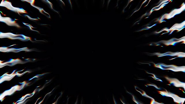 Colorful wave gradient loop animation, vivid spiral line light burst radiant colors, future geometric diagonal lines patterns motion background, gravitational waves galaxy universe design. 4K