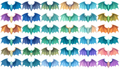 Colorful Origami Birds in Various Colors.