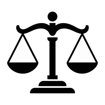 Vector of the scales of justice symbolizing fairness and law