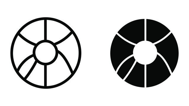 Contrast between segmented circular diagrams with different fill styles
