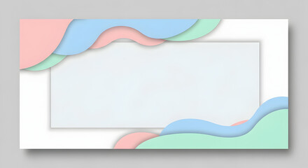 Obraz premium Abstract colorful wavy border design element