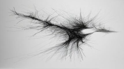 Fototapeta premium Intricate Abstract Lines in a Chaotic Arrangement on a Light Background Representing the Complexity of Connectivity and Movement in Design