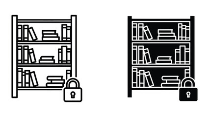 Comparison of locked bookshelves with different visual styles © Jahidul