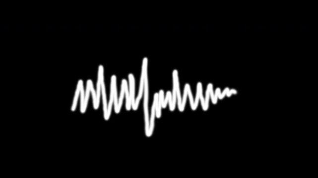 Doodle hand-drawn sound wave audio waveform music rhythm heartbeat pulse abstract vibration suitable for representing sound, music, or vital signs in various projects.