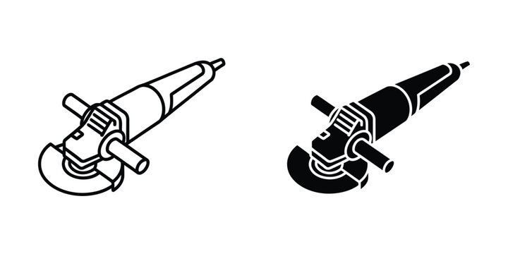 Comparison of an angle grinder with different guard designs for safety and visibility