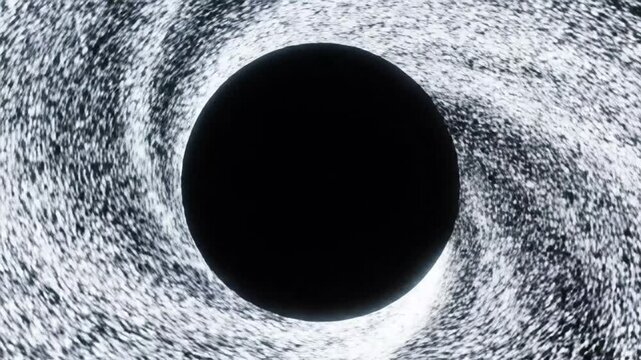 Black hole in space with swirling accretion disk.