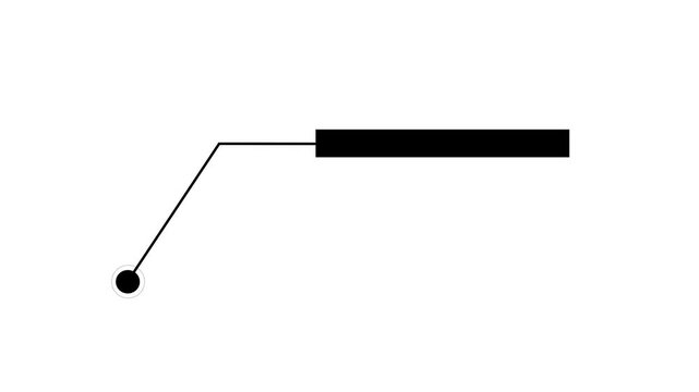 Simple HUD elements rectangle frame lines callout animation for text on black 4K video Animate a white callout for text. Motion graphics of digital HUD concept.