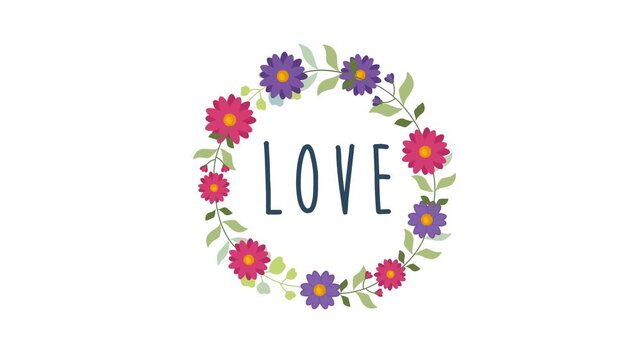Love Concept Romantic Emotion Heart Symbol Positive Relationship Background Motion Graphic