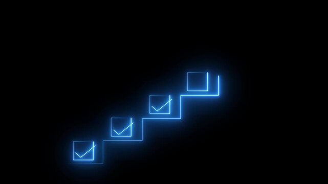 Digital to do list system displayed over GLOWING working on focusing on productivity, task management, and strategic planning for successful project execution in personal or business setting.4k