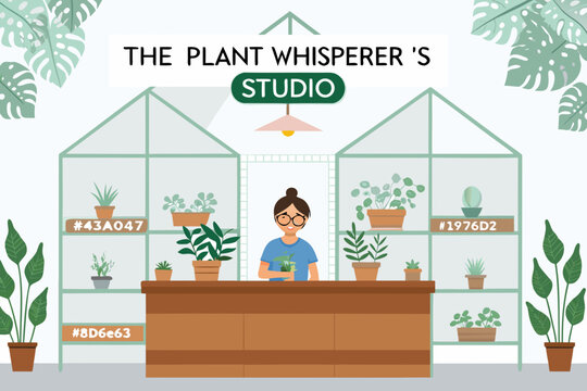 The plant whisperer s studio a woman tending to indoor greenery